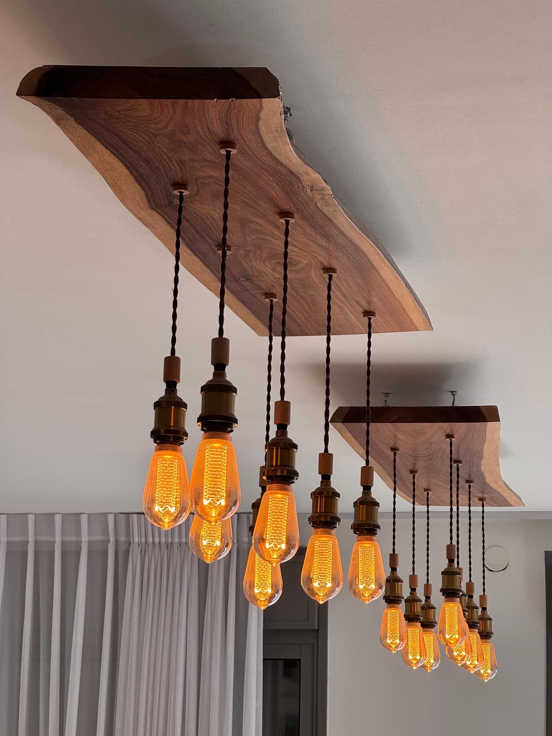 Wooden chandelier